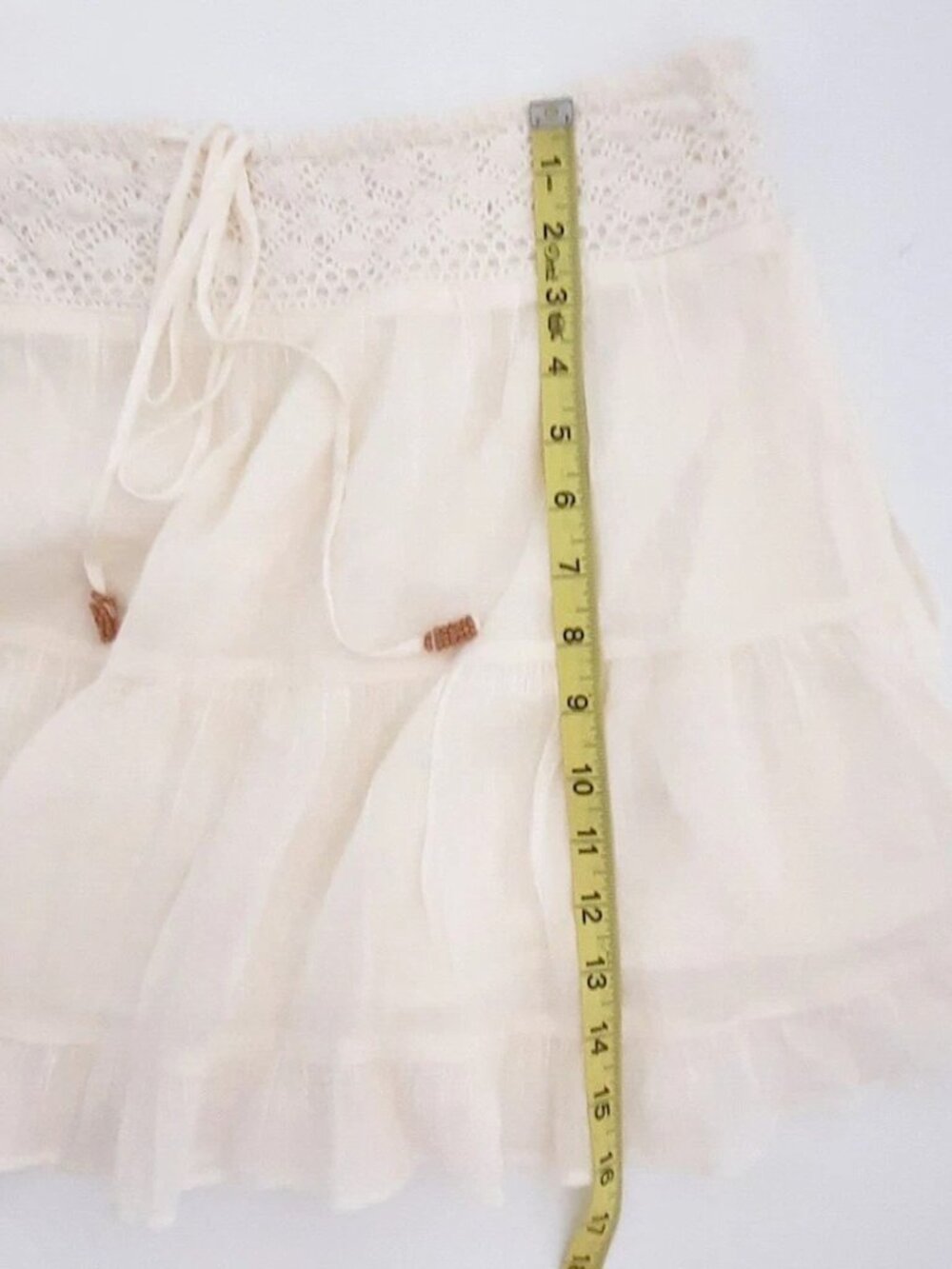 Free People Zaria Set Tank Top & Mini Skirt Set Ivory Size Large NWT - Picture 10 of 11